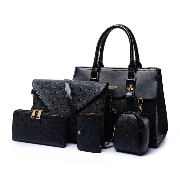A set of Luxury Leather Handbags Black